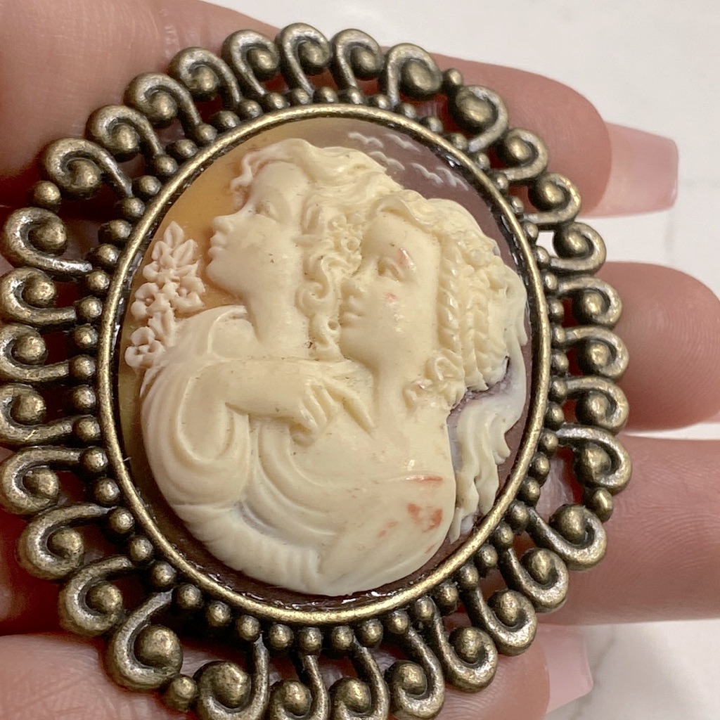 Vintage Twins Brooch